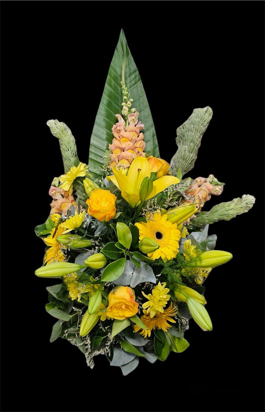 Lemon Single Ended Spray Flower Arrangement