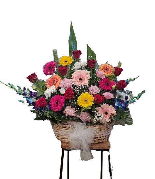 Basket of Blooms Flower Arrangement