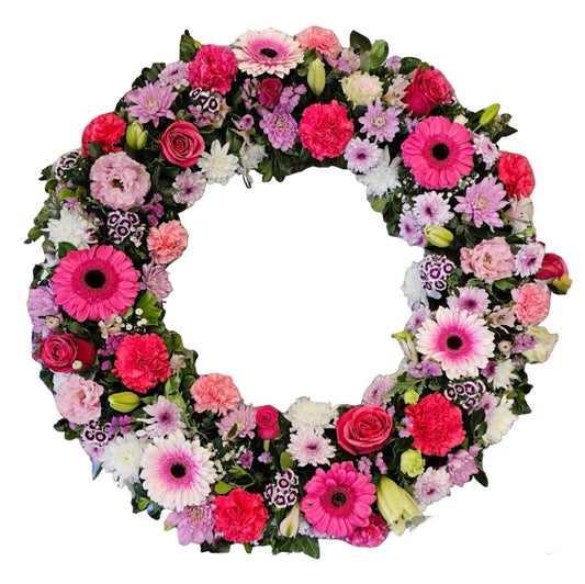 Pink Paradise Round Wreath