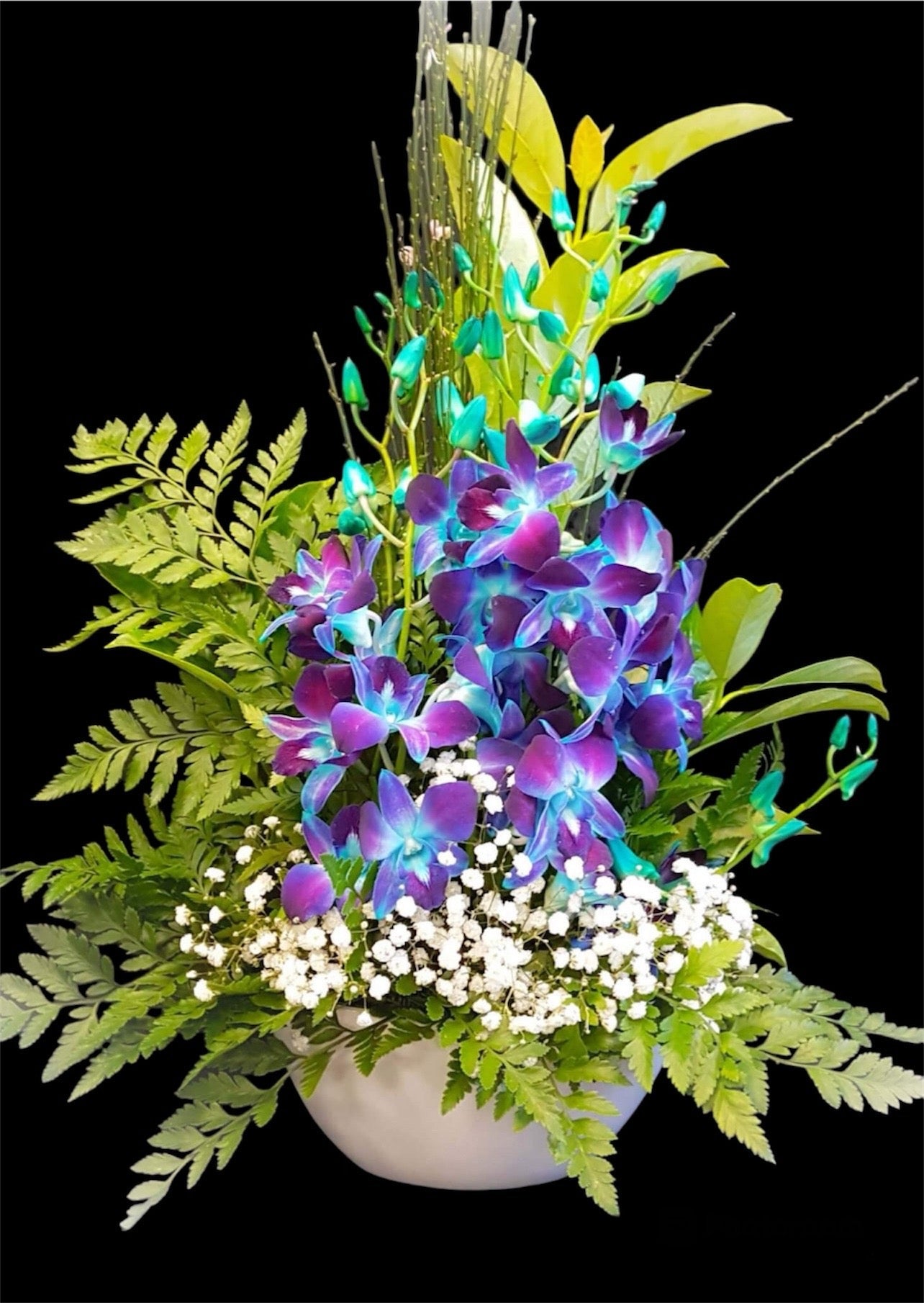 Blue Lagoon flower arrangement