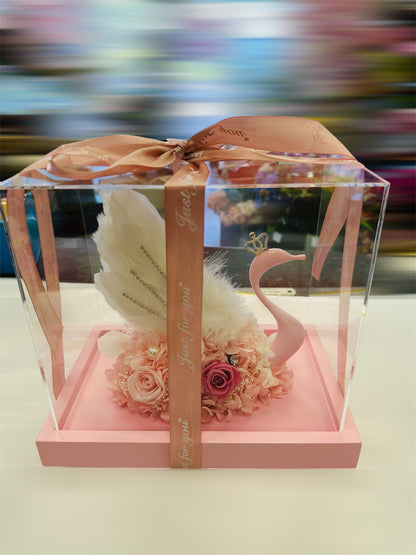 Pink Swan dry and preserved flowers