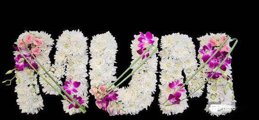 Mum Flower Letters