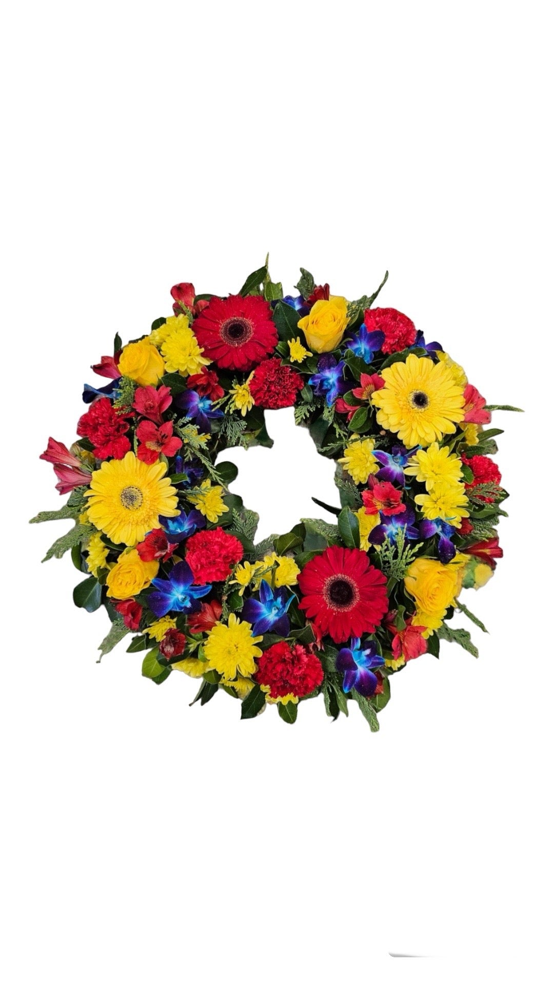 Bright Fresh Flower Round Wreath