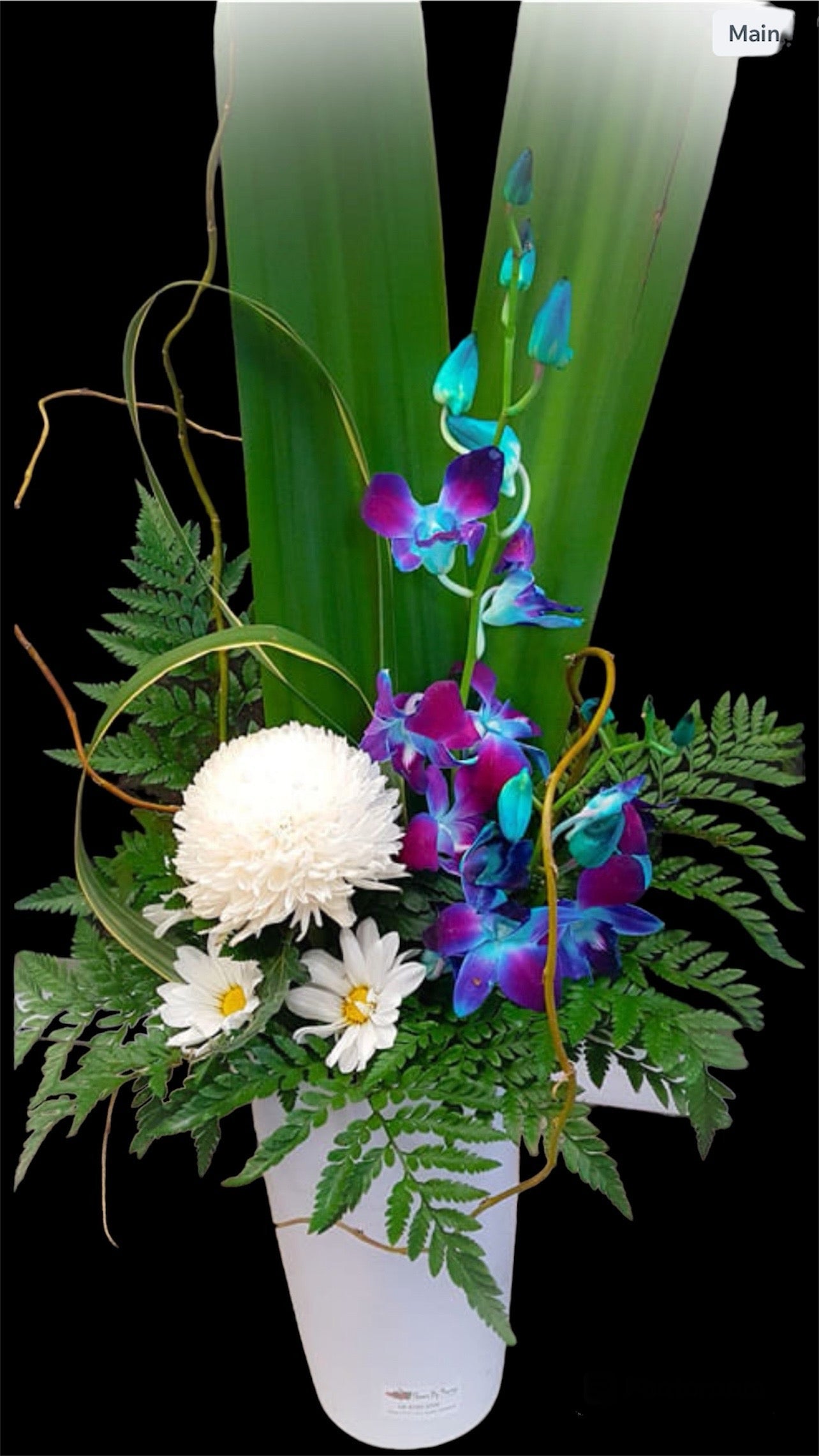 Button flower arrangement