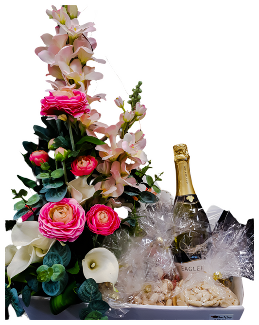 Artificial Flower Gourmet Hamper