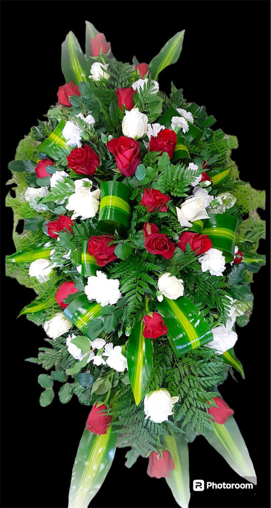 Rose Casket Spray Flower Arrangement