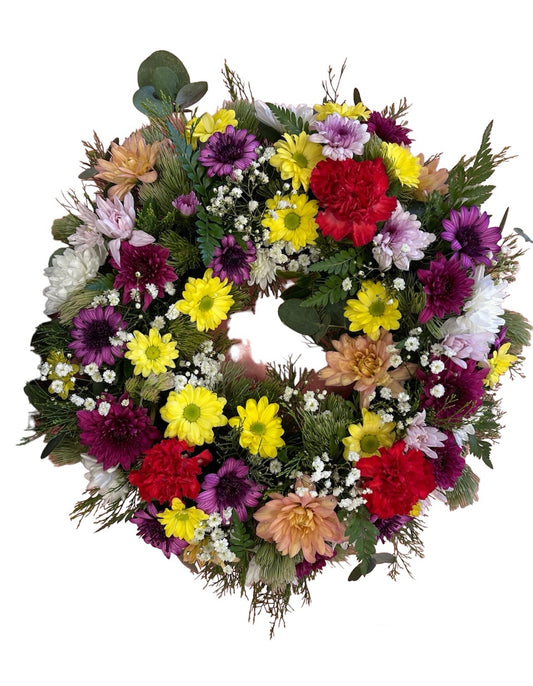 Bright wreath fresh flower Arrangement