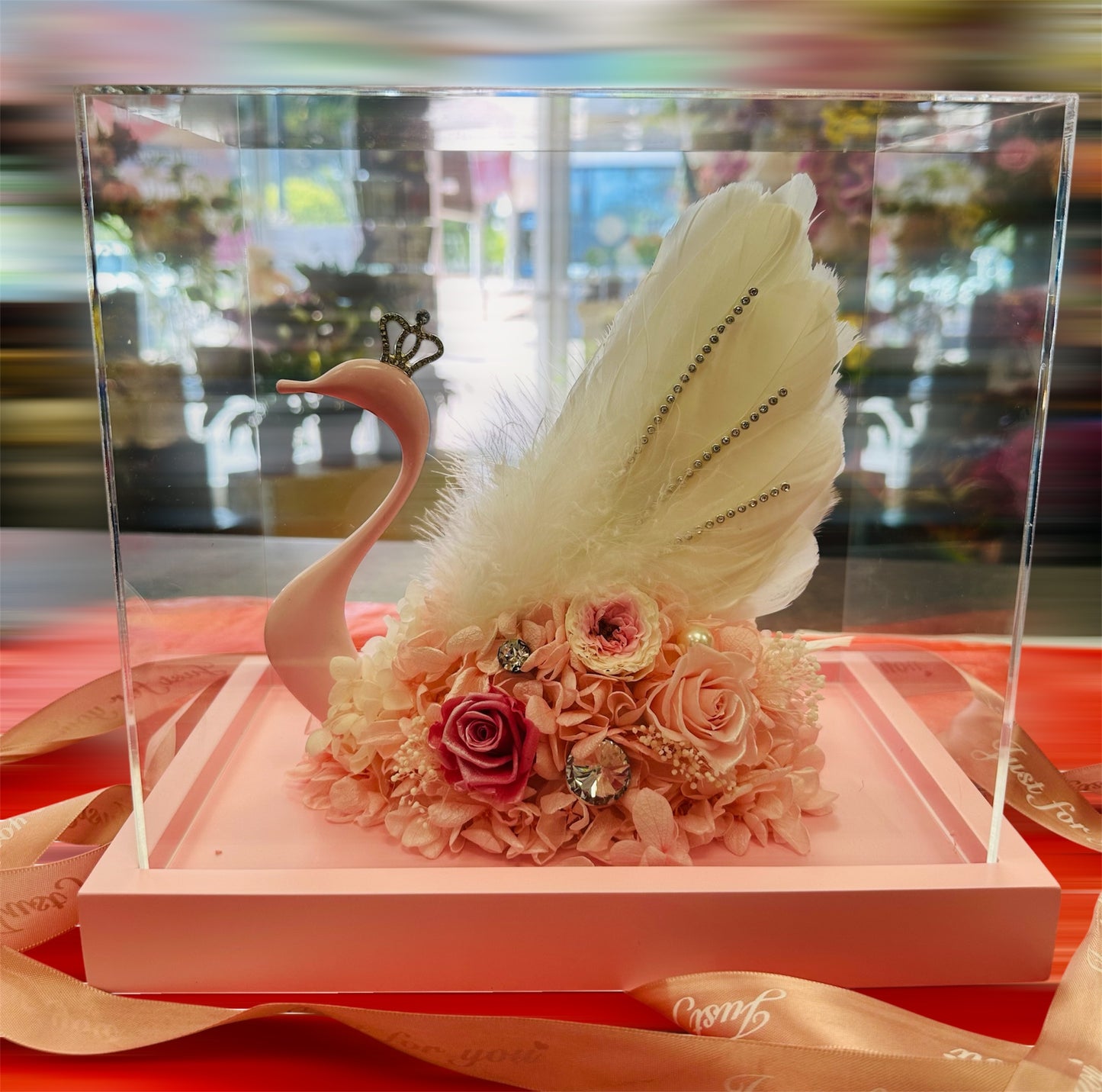 Pink Swan dry and preserved flowers