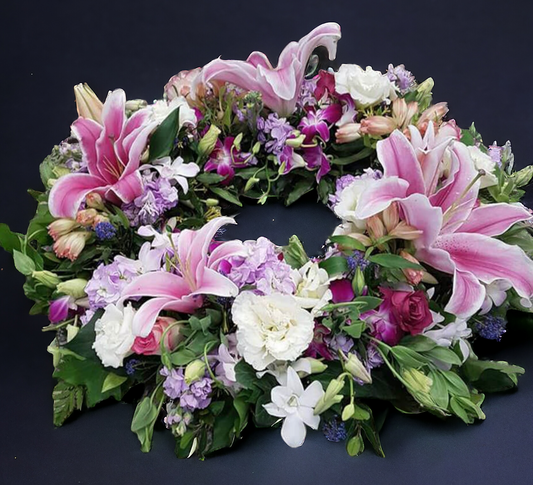 Jazzy Wreath Flower Arrangement