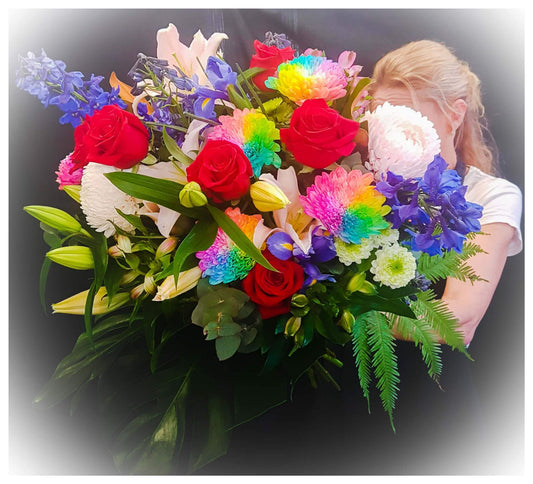 Rainbow Worrier Flower Bouquet