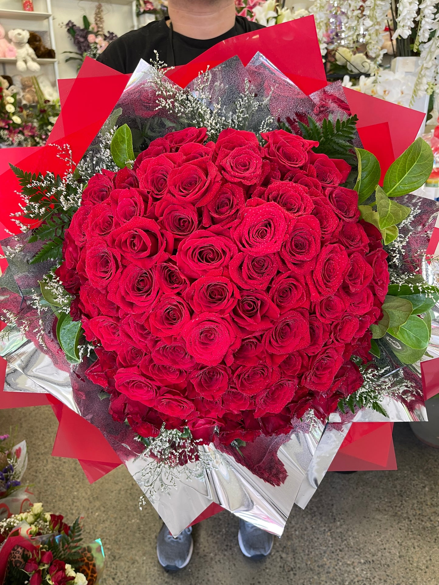 Red roses bouquet